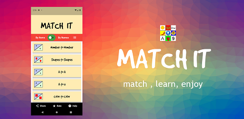 Match It, Preschool Match and Learn Game for Kids